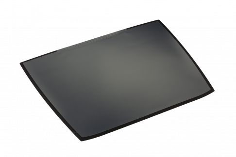 Skriveunderlag artwork med transparent overflade pp Trapezformet skrivebordsunderlag af PP. Med gennemsigtig, fulddækkende overflade.