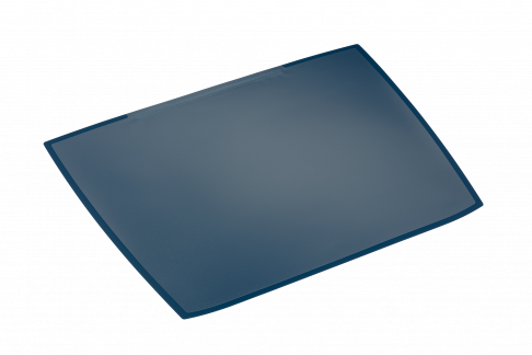 Skriveunderlag artwork med transparent overflade pp Trapezformet skrivebordsunderlag af PP. Med gennemsigtig, fulddækkende overflade.