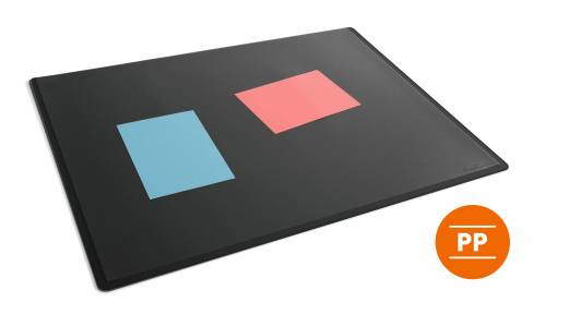 Skriveunderlag 650x500 mm med transparent overflade pp Skriveunderlag i PP med transparent overflade.