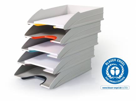 Brevbakke varicolor&reg; mix tray set a4 S&aelig;t med 5 stabelbare brevbakker i A4-format.