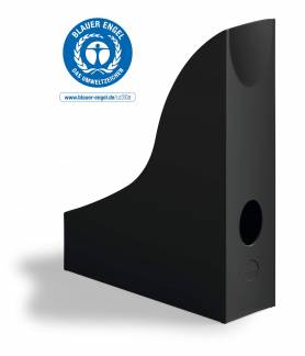 Tidsskriftholder eco a4 Tidsskriftholder til A4-formater med grebshul. Artiklen er forsynet med milj&oslash;m&aelig;rket Blue Angel