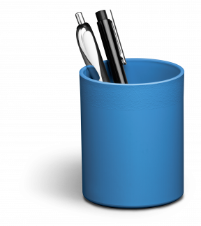 Penneholder eco Penneholder til kuglepenne, sakse, overstregningstusser osv. Artiklen er forsynet med miljømærket Blue Angel.