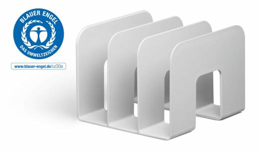 Katalogholder eco Katalogholder med tre rum til magasiner og brochurer. Artiklen er forsynet med milj&oslash;m&aelig;rket Blue Angel