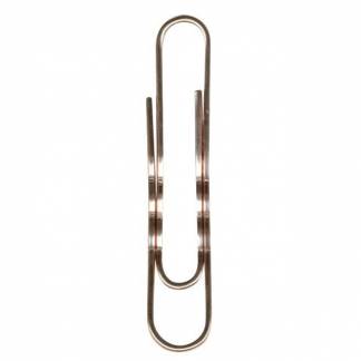 Papirclips 50 mm kobberbelagt, bølgede, 100 stk Kobberbelagte 50 mm bølgede metalclips, giver bedre greb