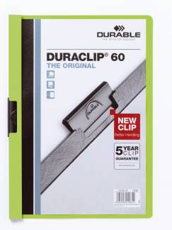 Duraclip® 60 Den originale klemmappe med transparent forside, kan rumme op til 60 A4 sider.