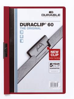 Duraclip® 60 Den originale klemmappe med transparent forside, kan rumme op til 60 A4 sider.