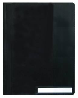 Tilbudsmappe a4+ etiketlomme 115x16 mm Den ekstra brede kvalitetsmappe til daglig brug, også velegnet til brug med hullede lommer. Med etiketholder i bunden af forsiden og slids til ophængningsskinne.