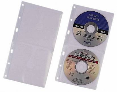 Cd/dvd-cover s arkiverbart CD-cover i polypropylen med indvendig beskyttelsesforing til opbevaring af 2 CD'er. Multi-hullede til arkivering i A4-ringbind og mapper. (Fungerer også som udvidelsessæt til artikel 5204 CD INDEX)