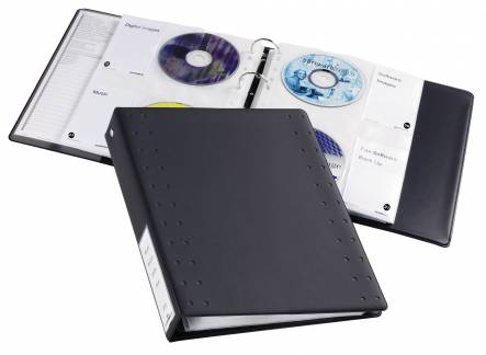 Ringbind cd/dvd index 40 Ringbind til sikker opbevaring af 20 cd'er. 5 polypropylenlommer, hver med plads til 4 cd'er. Lomme til indsættelse af booklet eller label ved siden af cd'en.