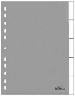 Indeks a4 5 delt. forseglet pp Indeksopdeler med svejsede faner og udskiftelige etiketter.