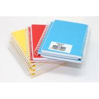 Spiralnotes - 7,5 x10,8 cm m/sidespiral ass. farver
