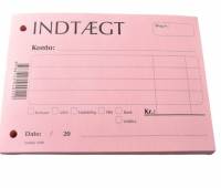 Indtægtsbilag GF048 - 144 x 105 mm med 100 blade - Rosa