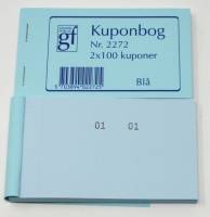 Kuponbog GF2272 - 130 x 70 mm - Blå