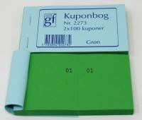 Kuponbog GF2273 -  130 x70 mm - Grøn
