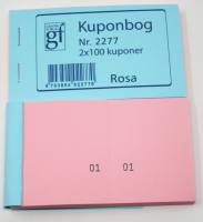 Kuponbog GF2277 -  130 x 70 mm  - Rosa