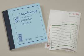 Duplikatbog GF10011 -  108 x 148 mm. m/kopi  2 x 100 blade