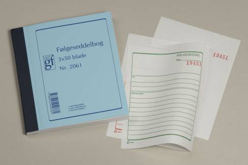 Følgesedler GF2061 - 108 x 150 mm - med  3x50 blade