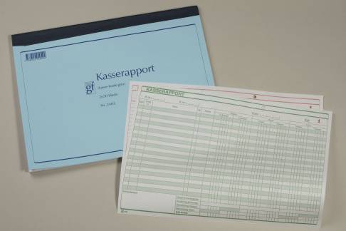 Kasserapport GF2403 - 210 x 297 mm med kopi - 50 blade