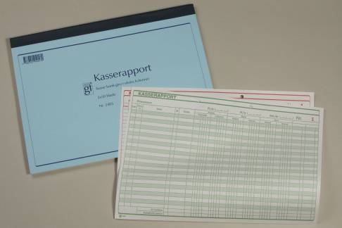 Kasserapport GF2405 - 297 x 210 mm  A4 m/kopi - 2 x 50 blade