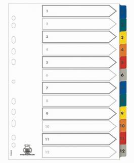 STRONG-LINE REGISTER M/FARVEDE FANER 1-12