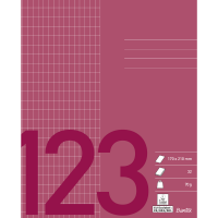 Bantex Skoleh&aelig;fte 17X21 Kvadreret 5X9, Bordeaux Bantex Skoleh&aelig;fte 17X21 Kvadreret 5X9, Bordeaux