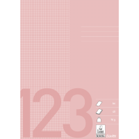 Bantex Skoleh&aelig;fte A4 Kvadreret 5X5, Gammel Rosa Bantex Skoleh&aelig;fte A4 Kvadreret 5X5, Gammel Rosa