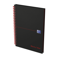 Oxford Black n' Red A5 Notesbog, Dobbeltspiral, 5mm kvardreret, h&aring;rdt cover, 140 sider, sort, SCRIBZ Oxford Black n' Red A5 Notesbog, Dobbeltspiral, 5mm kvardreret, h&aring;rdt cover, 140 sider, sort, SCRIBZEE Kompatibel
