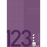 Bantex Skoleh&aelig;fte A4 64S 70G 5X5, M&oslash;rk Lilla Bantex Skoleh&aelig;fte A4 64S 70G 5X5, M&oslash;rk Lilla