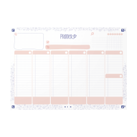 OXFORD Floral ugeplanner og notesblok A4, linjeret, 60 ark, limet, lakeret kartonomslag OXFORD Floral ugeplanner og notesblok A4, linjeret, 60 ark, limet, lakeret kartonomslag