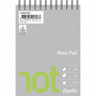 Bantex Not Notesblok A6, Ulinjeret, Uhullet Bantex Not Notesblok A6, Ulinjeret, Uhullet