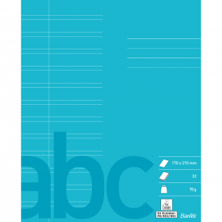 Bantex Skoleh&aelig;fte 17X21, 12 Linjer, Turkis Bantex Skoleh&aelig;fte 17X21, 12 Linjer, Turkis