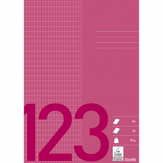 Bantex Skoleh&aelig;fte A4 Kvadreret 5X9, Bordeaux Bantex Skoleh&aelig;fte A4 Kvadreret 5X9, Bordeaux