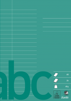 Bantex Skoleh&aelig;fte A5 22 Linjer, M&oslash;rkegr&oslash;n Bantex Skoleh&aelig;fte A5 22 Linjer, M&oslash;rkegr&oslash;n