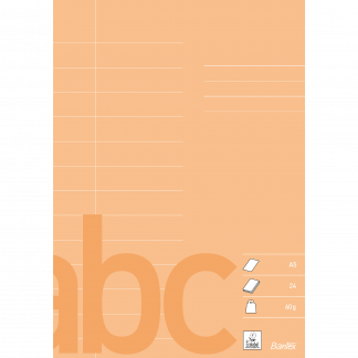 Bantex Skoleh&aelig;fte A5 13 Linjer, Fersken Bantex Skoleh&aelig;fte A5 13 Linjer, Fersken