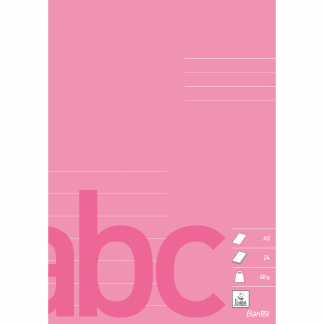 Bantex Skoleh&aelig;fte A5 7 Linjer, Rosa/Pink Bantex Skoleh&aelig;fte A5 7 Linjer, Rosa/Pink
