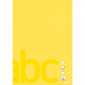 Bantex Skoleh&aelig;fte A5 Ulinjeret, Gul Bantex Skoleh&aelig;fte A5 Ulinjeret, Gul