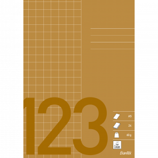 Bantex Skoleh&aelig;fte A5 Kvadreret 10X10, Brun Bantex Skoleh&aelig;fte A5 Kvadreret 10X10, Brun