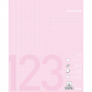 Bantex Arbejdsh&aelig;fte Norsk Standard 17X21 Kvadreret 11X18 Mm, Lyser&oslash;d Bantex Arbejdsh&aelig;fte Norsk Standard 17X21 Kvadreret 11X18 Mm, Lyser&oslash;d