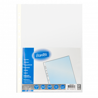 Bantex Lomme Med &Aring;bning I Top 0,04 Mm 100 Stk, Transparent Bantex Lomme Med &Aring;bning I Top 0,04 Mm 100 Stk, Transparent