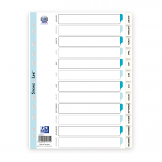 Strongline Register Jan-Dec A4 PP 0,12 Hvid Strongline Register Jan-Dec A4 PP 0,12 Hvid