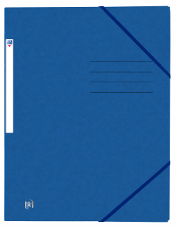 OXFORD Top Fil+-samlemappe med elastikker og 3 flapper A4 bl&aring; OXFORD Top Fil+-samlemappe med elastikker og 3 flapper A4 bl&aring;