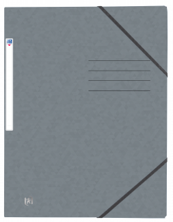 OXFORD Top File+-samlemappe med elastikker og 3 flapper A4 gr&aring; FilmX10 OXFORD Top File+-samlemappe med elastikker og 3 flapper A4 gr&aring; FilmX10