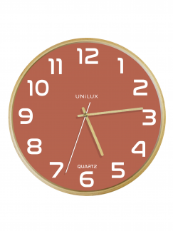 Unilux Baltic Clock Pink/Wood Unilux Baltic Clock Pink/Wood