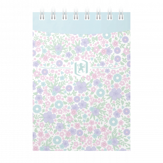 OXFORD Floral, A7-format, blødt omslag, notesblok med dobbeltspiral, linjeret, 140 sider, assortered OXFORD Floral, A7-format, blødt omslag, notesblok med dobbeltspiral, linjeret, 140 sider, assorterede farver