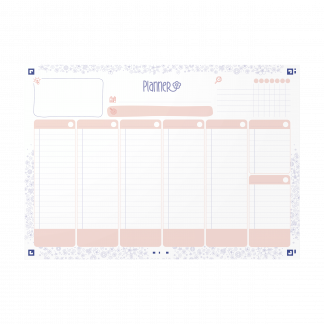 OXFORD Floral ugeplanner og notesblok A4, linjeret, 60 ark, limet, lakeret kartonomslag OXFORD Floral ugeplanner og notesblok A4, linjeret, 60 ark, limet, lakeret kartonomslag