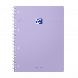 OXFORD Smart A4-notesbog med dobbeltspiral, blødt kartonomslag, 160 linjerede sider, fås i assortere OXFORD Smart A4-notesbog med dobbeltspiral, blødt kartonomslag, 160 linjerede sider, fås i assorterede pastelfarver, Scribzee-kompatibel