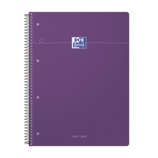 OXFORD Smart A4+ notesbog med blødt omslag og dobbeltspiral, 160 linjerede sider, fås i assorterede OXFORD Smart A4+ notesbog med blødt omslag og dobbeltspiral, 160 linjerede sider, fås i assorterede klare farver, Scribzee-kompatibel