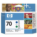 HP 70 blue & green printhead  printhead