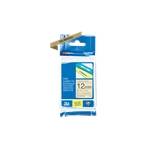  TZE-tape / 12 mm / Black Text / Gold Tape