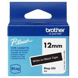  BTAG / 12mm / White Text / Black Tape
